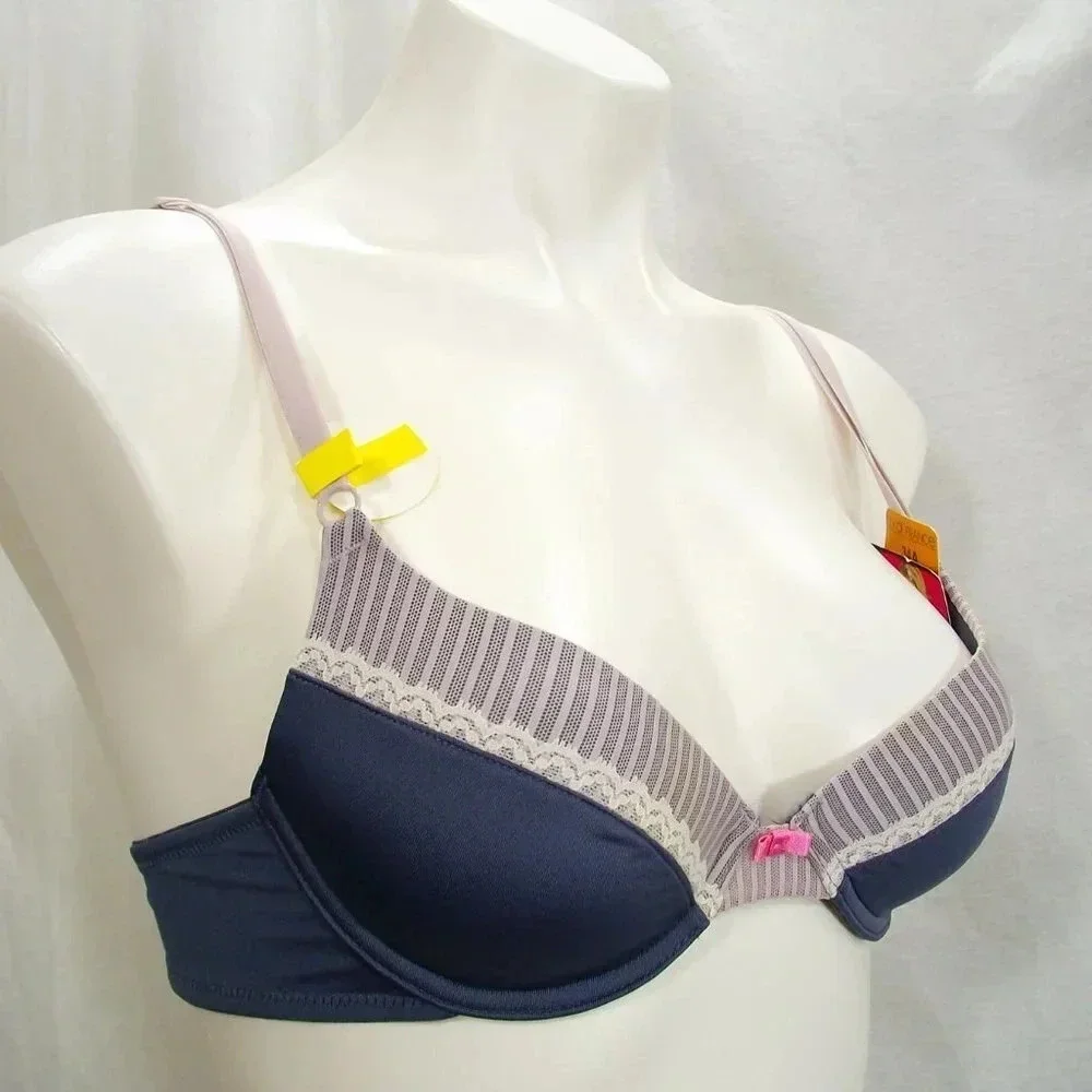 36A Lily of France 2175257 French Charm‎ UW Bra Gray NWT - Picture 6 of 8